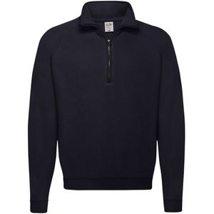 Fruit of the Loom Heren Klassiek 80/20 Rits Hals Sweatshirt (Deep Navy)