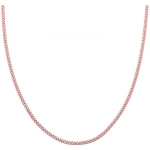 9ct roségouden damesketting van 46 cm (buiten 41 cm).