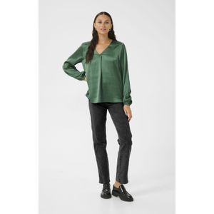 Kaffe - KA Lana - Blouseshirt - Smaragd - Lange Mouw