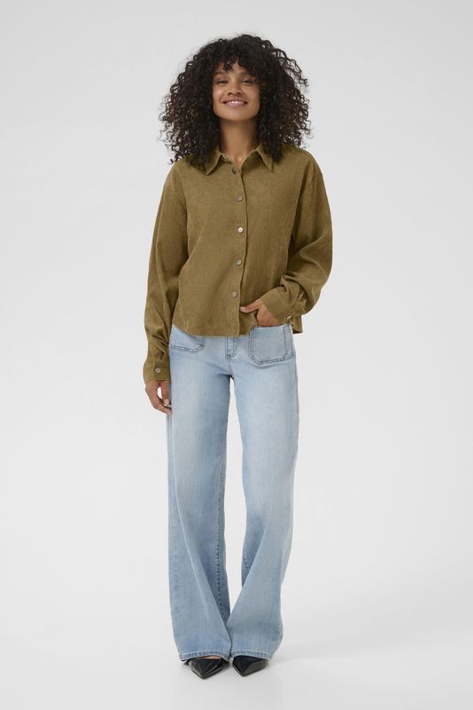 Overhemd - Bruin - KAvera - Regular Fit - Lange Mouwen