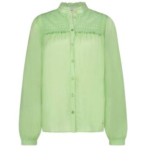 Fabienne Chapot blouse Tootsie  met broderie groen