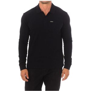 E-MAEN LS Poloshirt Met Lange Mouwen - Maat M