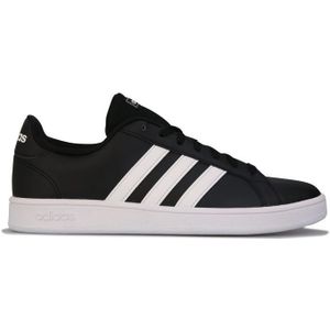 Men's Adidas Grand Court Base Trainers In Black - Maat 40.5