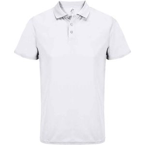 SOLS Unisex Volwassen Pitcher Gerecycled Polyester Polo Shirt (Wit)