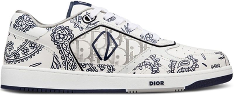 Dior - Leren Sneakers - Wit - Kalfsleer - Vetersluiting - Monogramdetail