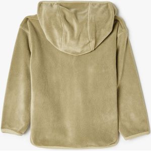 Koton SWEATSHIRTS Groen Fleece Sweatshirt met Capuchon en Half Rits