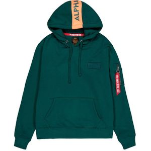 Alpha Industries - Red Stripe - Hoodie - Geborsteld Fleece - Reguliere Pasvorm