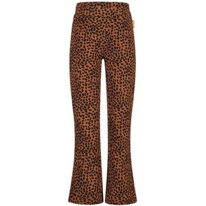 Orange Stars Flared Broek Koosje  Met Panterprint Bruin/zwart - Maat 10J / 140cm