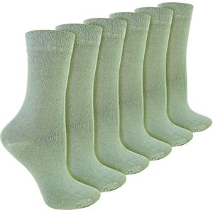 Dames 6-Pack Sokken van Bamboe en Merinowol Mix