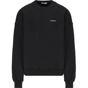 Off-White Scratch Arrow Design Oversized Fit Black Sweatshirt