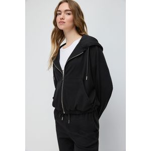 No Matter What - Sweatvest - Zwart - Normale Pasvorm - Capuchon met Trekkoord