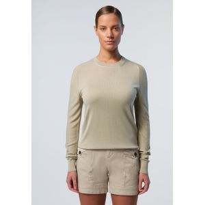 North Sails - Chique Trui met Contrast - Groen - Dames - Katoen