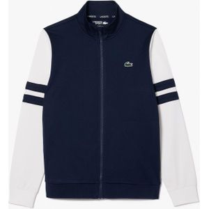 Lacoste Heren Interlock Stretch Track Jacket met rits (Marine, Wit)