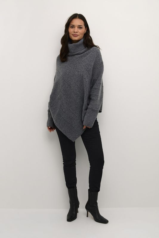 Cream - Colponcho - Grijs - Dames