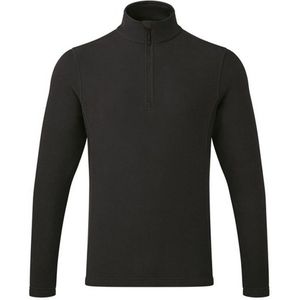 Premier Recyclight Quarter Zip Fleece Top voor volwassenen (Zwart)