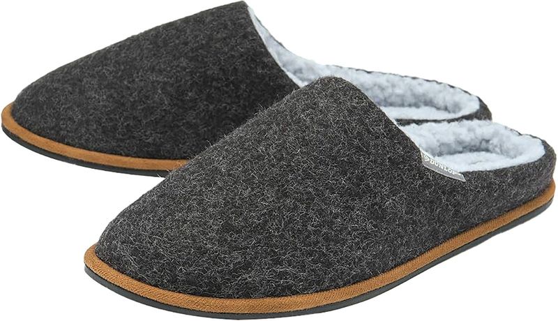 Heren Pluche Gevoerde Instapslippers Met Geheugenfoamsol