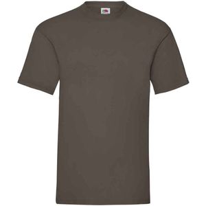 Fruit of the Loom Heren Valueweight T-Shirt (Chocolade)