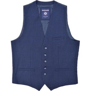 Lambretta Heren Spencer Geruite Gilet (Marineblauw)
