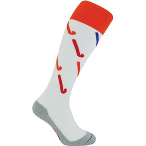Hockeysokken met Coole Hockeystick Ontwerpen | Hingly | Heren & Dames | Ideaal voor Sport - Wit