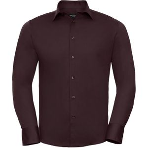 Russell Collection Herenhemd met lange mouwen en Easy-Care Fitted (Haven)