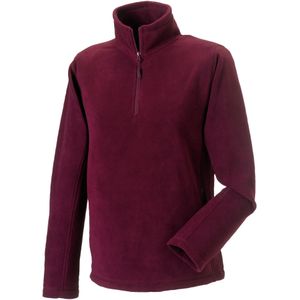 Russell Heren Quarter Zip Fleece Top (Bourgondië)