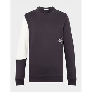 Calvin Klein Juniors Sweatershirt met blokmonogram in zwart voor jongens