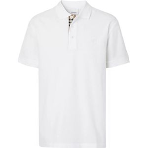 Burberry Branded Circle Logo White Polo Shirt