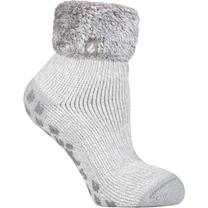 Heat Holders - Non Slip Bedsokken - Silver Gray - Thermosokken
