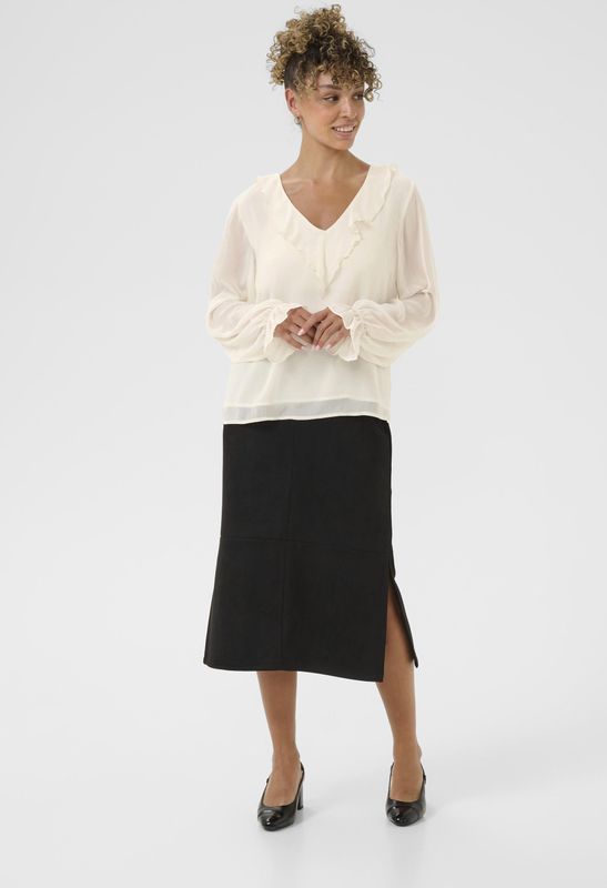 Blouse met lange mouwen CRFlake Regular fit white