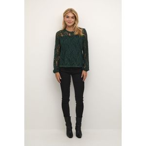 Blouse met korte mouwen Regular fit green