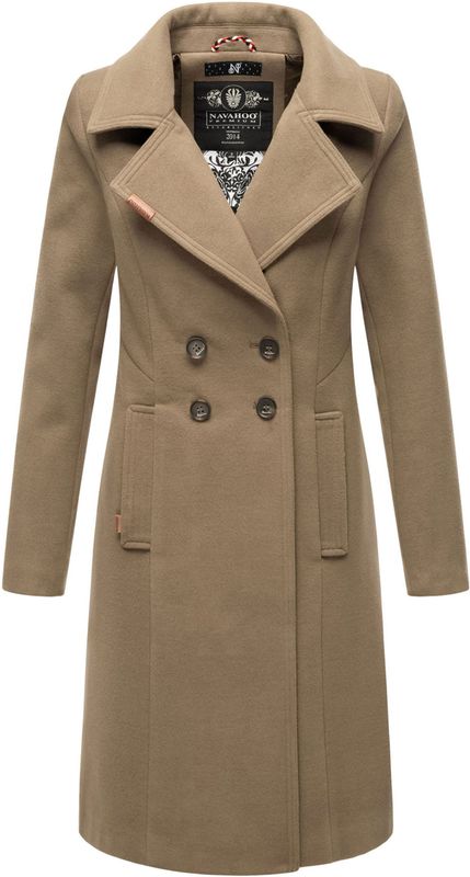 Navahoo - Wooly - Dames Trenchcoat - Premium Wintermantel - Elegante Pasvorm