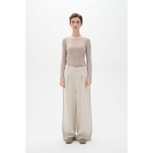 In Wear - Top - Beige - Wol - Ronde Hals - Lange Mouwen