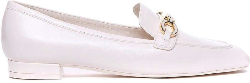 Stuart Weitzman - Signature Square - Leren Loafers - Wit