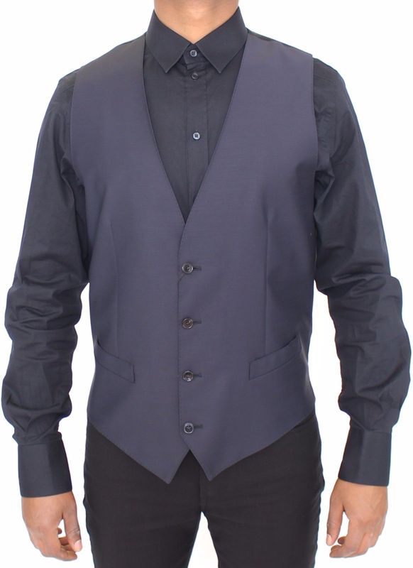 Dolce Gabbana - Kokerjurk - Blauw - Katoen - Verstelbare Tailleband