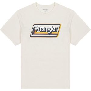 Wrangler - grafisch t-shirt gedragen in wit
