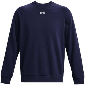 Under Armour Unisex Rival Fleece Crew Hals Sweatshirt voor volwassenen (Middernacht marine/wit)