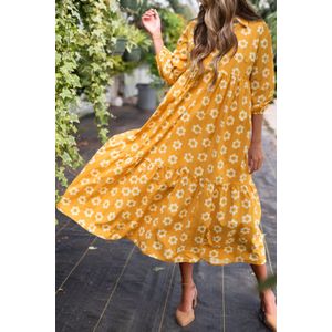 Bloemenprint Laagjes Maxi Jurk