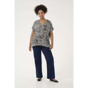 Blouse met korte mouwen Loose fit Moonstruck / Black Animal animal