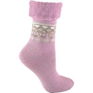 Thermische bedsokken voor dames Een maat - Roze