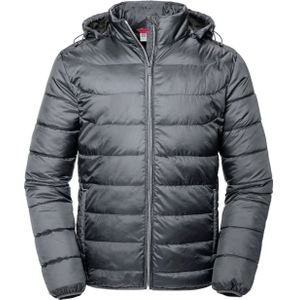 Russell Volwassenen Unisex Hooded Nano Jacket (IJzergrijs)