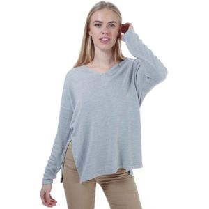 Only Amalia - Lichtgrijze Trui - V-hals - Dames