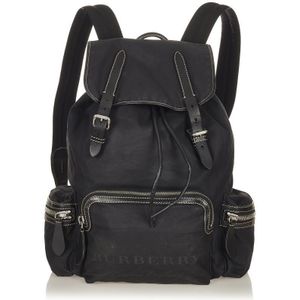 Vintage Burberry Runway Nylon Backpack Black