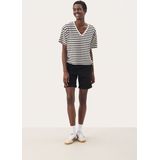 Part Two - T-shirt - Zwart - Katoen - V-hals - Korte Mouwen