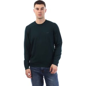 Heren Boss Bagritte-E Extra-Fijne Merino Trui in Groen