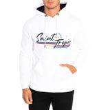 Hoodie - Wit - Katoen - Geborduurd Logo