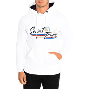 Hoodie - Wit - Katoen - Geborduurd Logo