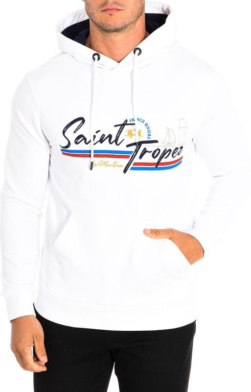 Hoodie - Wit - Katoen - Geborduurd Logo