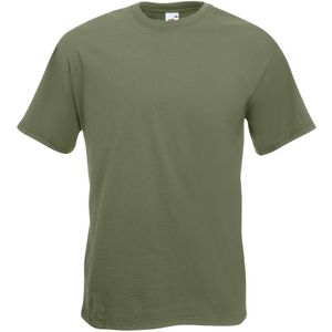 Fruit Of The Loom Heren Super Premium T-shirt Met Korte Mouwen En Ronde Hals (Klassiek Olive) - Maat XL