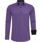 Rusty Neal - Slim Fit Overhemd - Katoen-Stretch - Wit