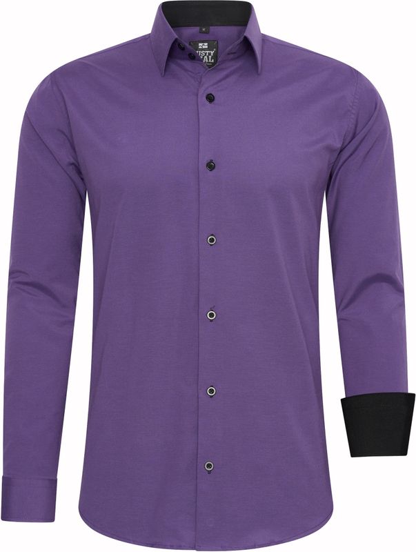 Rusty Neal - Slim Fit Overhemd - Katoen-Stretch - Wit